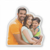 フォトウォーターボトルノートパソコンカーデカール自分の写真 シール (正面)