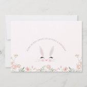 フォトウォーミングワイルドフラワーズSome bunny 1st Birthday 招待状 (裏面)