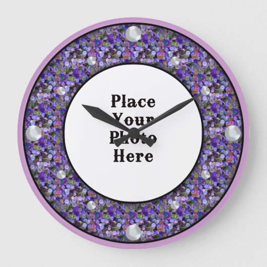 フォトウォールの時計をフレームするボタン ラージ壁時計 (正面)