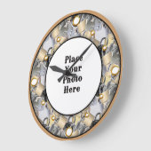 フォトウォールクロックをロックする ラージ壁時計 (傾斜)