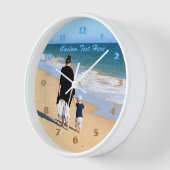 フォトウォールクロックカスタム文字パーソナライズされた 壁時計 (傾斜)