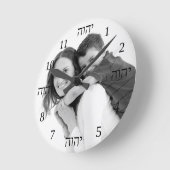 フォトウォールパーソナライズされたクロック要求 ラウンド壁時計 (傾斜)