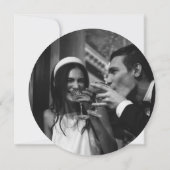 フォトウカスタムッドの木の切り株のバ結婚ーン 招待状 (裏面)