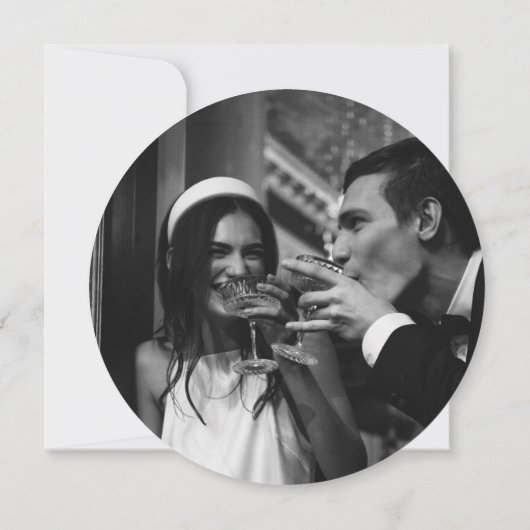 フォトウカスタムッドの木の切り株のバ結婚ーン 招待状 (裏面)