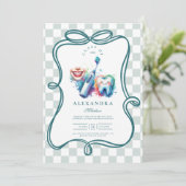 フォトウカラフルォーターの歯科医の卒業 招待状 (スタンド正面)