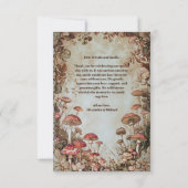 フォトウッドランド秋水彩結婚キノコ サンキューカード (裏面)