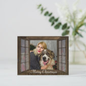 フォトウパーソナライズされたィンドウのクリスマスポストカード シーズンポストカード (スタンド正面)