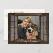 フォトウパーソナライズされたィンドウのクリスマスポストカード シーズンポストカード (正面/裏面)
