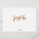 フォトウモダンオフマスメリーゴールドフォイルホリデーカード 箔シーズンカード (裏面)