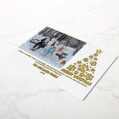 フォトウモダンオフマスメリーゴールドフォイルホリデーカード 箔シーズンカード (回転した状態)