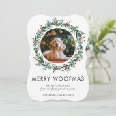 フォトウモダンーフマメリースクリスマスドッグリース シーズンカード (スタンド正面)
