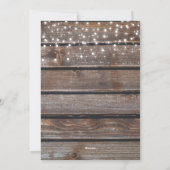 フォトウ素朴ィードストリングライトクリスマスホリデー シーズンカード (裏面)