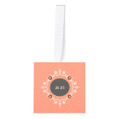 フォトエクエスカスタムトラン文字ラッキー馬靴 キューブオーナメント (正面)