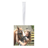 フォトエクエスカスタムトラン文字ラッキー馬靴 キューブオーナメント (右)