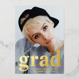 フォトエクセモダンンションブラックゴールドフォイル 箔招待状