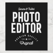 フォトエディター役職のギフト ワインラベル (シングルラベル)