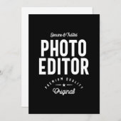 フォトエディター役職のギフト 招待状 (正面/裏面)