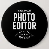 フォトエディター役職のギフト 缶バッジ (正面)