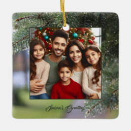 フォトエバエレガントーグリーンツリー枝濃い緑 セラミックオーナメント