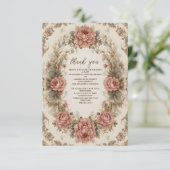 フォトエレガビクトリアンンス王室のブライダルシャワー サンキューカード (スタンド正面)