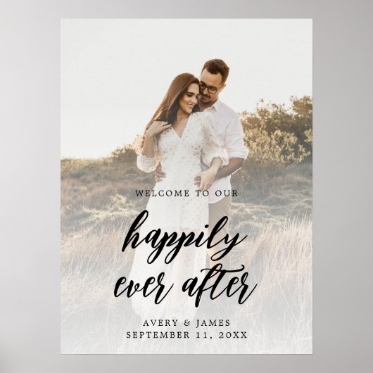 フォトエレガントなウェディングウェルカムポスター ポスター (正面)