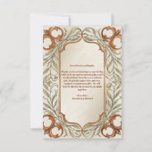 フォトエレガントアールヌーボーボ結婚タニカル サンキューカード (裏面)