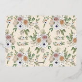 フォトエレガントウォーター色フローラクリスマス 箔シーズンカード (裏面)