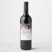 フォトエレガントオーバーレイ婚約パーティ ワインラベル (正面)