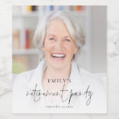 フォトエレガントオーバーレイ退職パーティーワインラベル ワインラベル (シングルラベル)