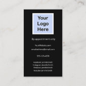 フォトエレガントカスタムベーカリーカスタムロゴ 名刺 (裏面)