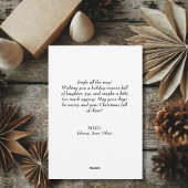 フォトエレガントクリスマスオーナメントと雪片 シーズンカード