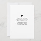 フォトエレガントコラージュ白黒クリスマス シーズンカード (裏面)