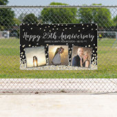 フォトエレガントコラージュ金ゴールドシルバー25周年記念 横断幕 (インサイチュ)