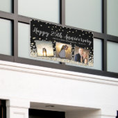 フォトエレガントコラージュ金ゴールドシルバー25周年記念 横断幕 (ビルの外側)