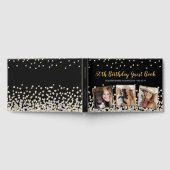 フォトエレガントコラージュ金ゴールドシルバー50誕生日 ゲストブック (全面)