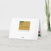 フォトエレガントコラージュ金ゴールド赤い緑の名前 シーズンカード (裏面)