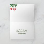 フォトエレガントコラージュ金ゴールド赤い緑の名前 シーズンカード (内部)