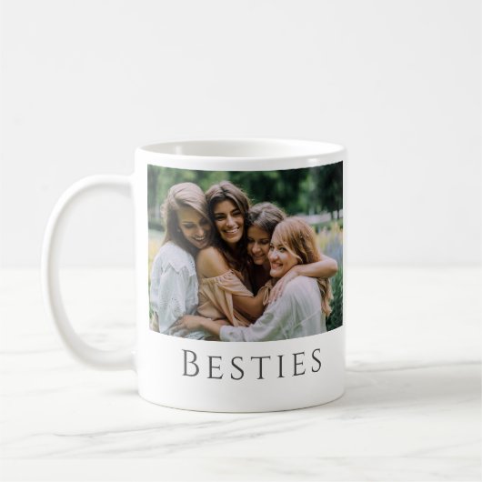 フォトエレガントシスタフッド引用文ベスティームグ コーヒーマグカップ (左)