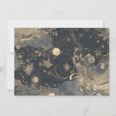 フォトエレガントシルバー金ゴールドス結婚テラス セーブザデート (裏面)