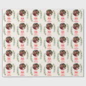 フォトエレガントフローラベビーの初めてのクリスマス ラッピングペーパー (フラット)