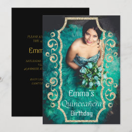 フォトエレガントブラック金ゴールドキンチェニェラ誕生日