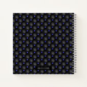 フォトエレガントブラック&ブルー誕生日ゲストブック ノートブック (裏面)