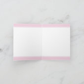 フォトエレガントベビーファンシー書かわいらしピンク サンキューカード (内部)