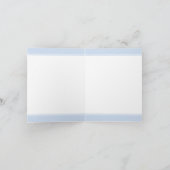 フォトエレガントベビーファンシー書道ボーイブルー サンキューカード (内部)