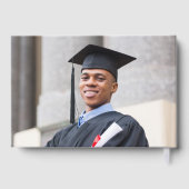 フォトエレガントホワイト金ゴールド卒業パーティー ゲストブック (裏面)