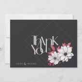 フォトエレガントマゼンタフラットサンキューカード サンキューカード (正面)