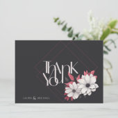 フォトエレガントマゼンタフラットサンキューカード サンキューカード (スタンド正面)