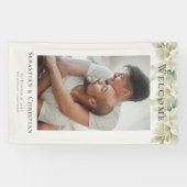 フォトエレガントリーフ歓迎結婚ズ 横断幕 (横)