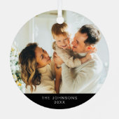 フォトエレガントレトロメリークリスマスブラックキープサケ メタルオーナメント (裏面)