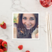 フォトエレガント卒業式パーティー紙ナプキンス スタンダードカクテルナプキン (インサイチュ)